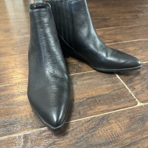 Marc Fisher Black Leather Ankle Boots